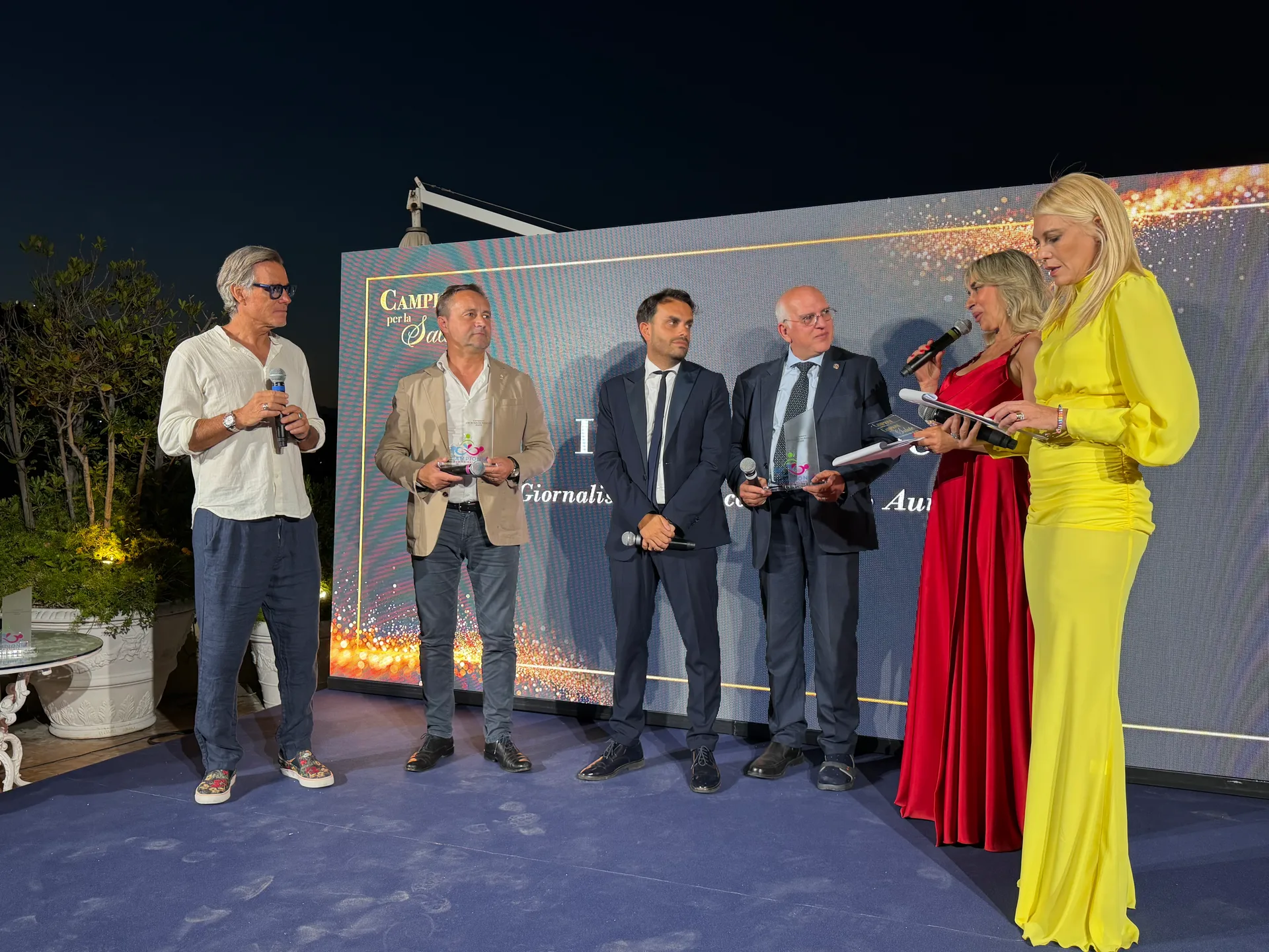 Campioni per la salute, premio a Igor Gabrovec tra i protagonisti della cerimonia tenuta a Napoli