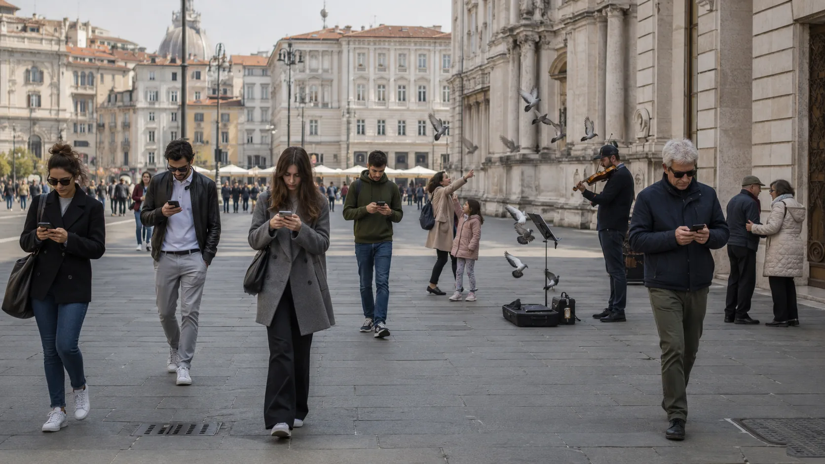 Triestino riflette: «Tutti con gli occhi sul telefonino, nessuno guarda più cosa succede intorno»