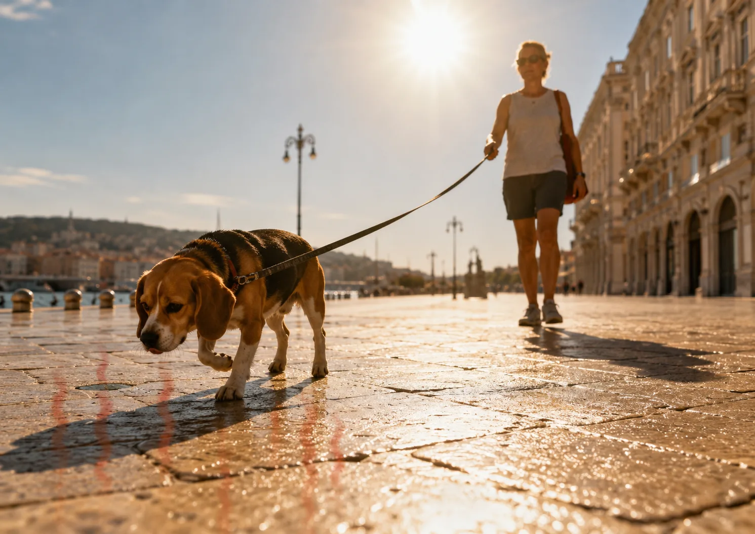 Trieste, l’appello di una cittadina: «Non portate i cani sull’asfalto nelle ore più calde»