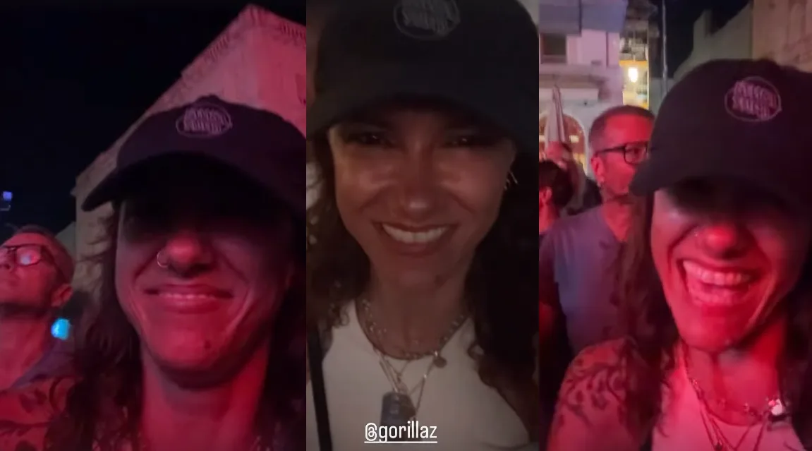 Anche la cantante Elisa al concerto dei Gorillaz: sorrisi, musica e divertimento in piazza Unità (VIDEO)