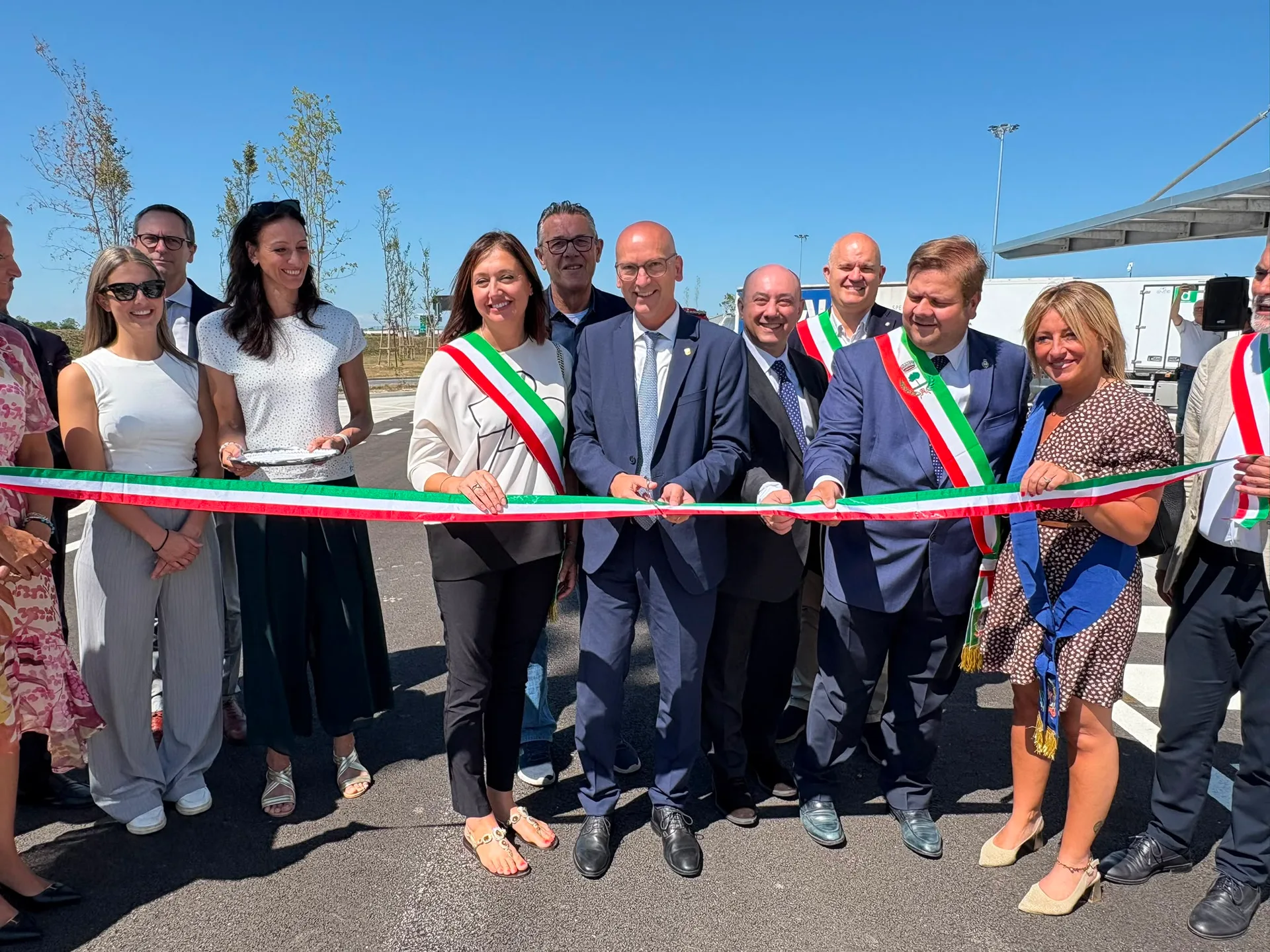 Autostrade Alto Adriatico, inaugurate le nuove aree sosta mezzi pesanti a Fratta Nord e Sud